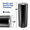 DuraVent DVL 6DVL-48 6'' Galvanized Steel/Stainless Steel Double Wall Wood Burning Stove Pipe Connector to Vent Smoke or Exhaust, Black - 2 of 4