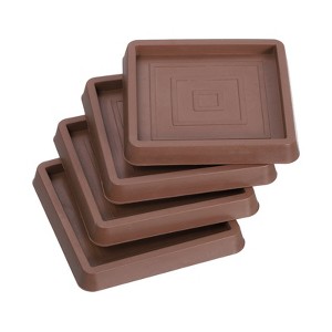 Unique Bargains Square Non-Slip Chair Leg Floor Protectors for Bed Stopper 4 Pcs - 1 of 4