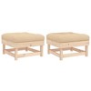 VidaXL Patio Footstools with Cushions 2pcs Solid Wood Pine - 2 of 4