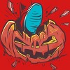 Girl's Design By Humans Halloween smashed pumpkin By BlackBerry55 T-Shirt - 2 of 2