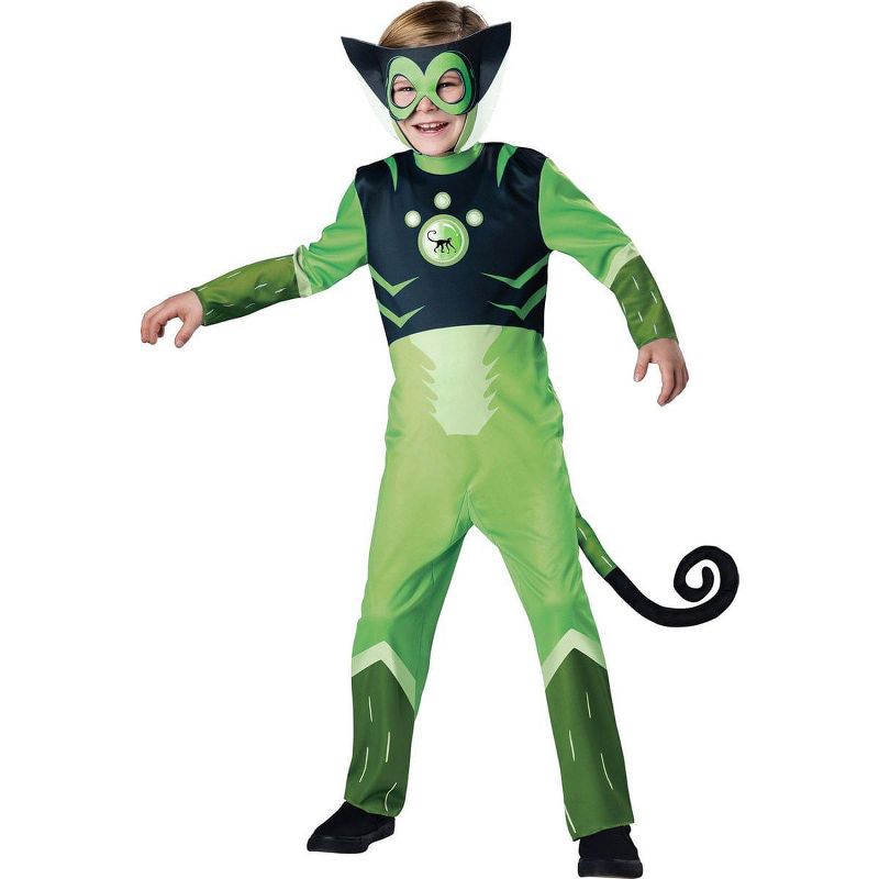 Wild Kratts Child Costume Green Chris Kratt Spider Monkey, 1 of 2