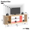 Bestier 57" Modern Media Console with Adjustable shelf, LED Fluted TV Stand for 65 Inch TV, Glossy TV Console with Cabinet - 4 of 4