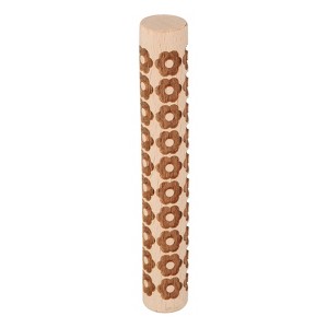 Unique Bargains Wood Clay Grain Texture Carved Fine Baking DIY Rolling Pins - 1 of 4