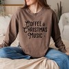 Simply Sage Market Women's Coffee and Christmas Music Long Sleeve Garment Dyed Tee - 2 of 4