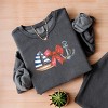 Simply Sage Market Coquette Ship Anchor Lightweight Garment Dyed Sweatshirt - S - Pepper - 3 of 4