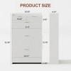 Modern Shoe Cabinet with 3 Flip Drawers & 2 Small Drawers & Hook, Slim Fluted Shoe Storage Organizer, Narrow Entryway Cabinet - 2 of 4