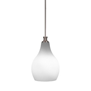 Toltec Lighting Carina 1 - Light Pendant in  Brushed Nickel with 12.25" Opal Frosted Shade - 1 of 1