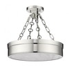 Anders LED Semi-Flush Mount Ceiling Light - 15" Steel Fixture with Alabaster Diffuser - 2 of 4