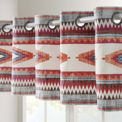 Kiva Multicolor Boho Grommet Top Window Valance
