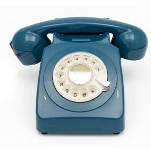 GPO 746 Rotary Teléfono Fijo Retro Azul