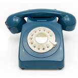GPO Retro GPO746WIVR 746 Desktop Rotary Dial Telephone - Azure Blue