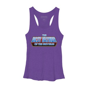Women's Design By Humans The Best Father of the Universe By Melonseta Racerback Tank Top - 1 of 2