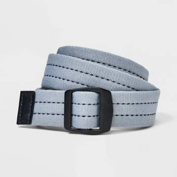 Men's Solid Stretch Belt - Goodfellow & Co™ Navy Blue M