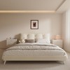 Modern White Chest of Drawers, 8 Drawer Dresser with Gold Handles and Legs, Wooden Nightstand with Linen-Textured Surface - 3 of 4