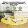 Whizmax 3-Piece Outdoor Bistro Set - Folding Metal Table & 2 Chairs, Compact Patio Furniture for Small Spaces, Porch, Balcony, Garden & Poolside - 3 of 4