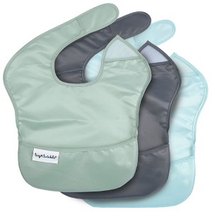 Tiny Twinkle Mess-Proof and Waterproof Baby Food Bib for Boys or Girls, Machine Washable and BPA-Free w/Adjustable Closure - 1 of 4