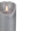 Northlight Lighted LED Flameless Flickering Pillar Christmas Candle - 6" - Silver - 4 of 4