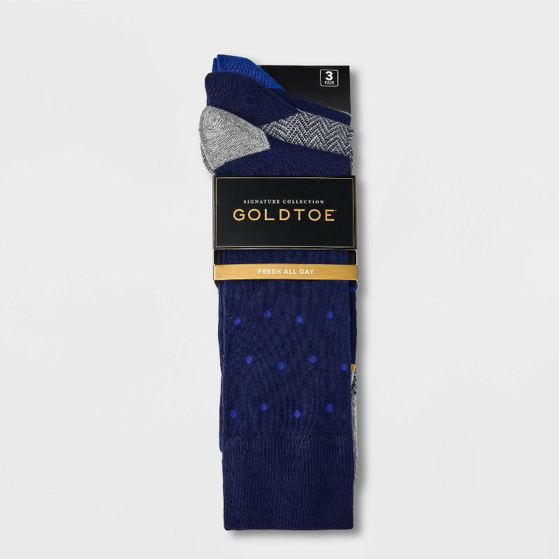Signature Gold by GOLDTOE Men's Dot Crew Socks 3pk - 6-12.5, 2 of 7