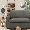 Vipbear 3-Seater Sofa Couch with Deep Seats,93" Slipcovered Upholstered Sofa with Removable Cover,for Living Room, Bedroom, Apartment and Office - 4 of 4