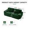 GDFStudio Renee 82" Modern Corduroy Upholstered 2-Seater Sectional Sofa, No Ottoman Included, - 3 of 4