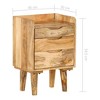 vidaXL Bedside Cabinet Solid Mango Wood 15.7"x11.8"x23.4" - 4 of 4