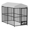 8X4FT/10X10FT/4X4FT Large Outdoor Dog Kennel, Heavy Duty Metal Dog Cage with Roof, Lock and Rotating Feeder, for All Dog Breeds - 2 of 4