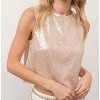 Women's Sylvia Sequin Sleeveless Tank Top - Blue B S - 4 of 4