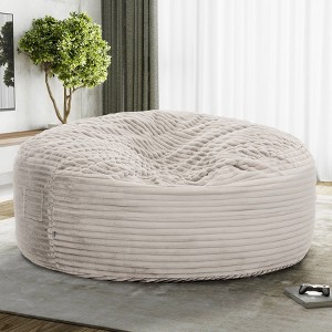 CAVINAS Polyester Round Bean Bag Chair,Oversized Lazy Sofa Chair with Memory Foam,Modern Lounge Chair for Living Room - 1 of 4