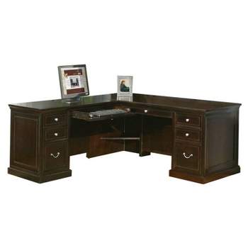 Executive Left Facing Desk and Return Brown - Martin Furniture