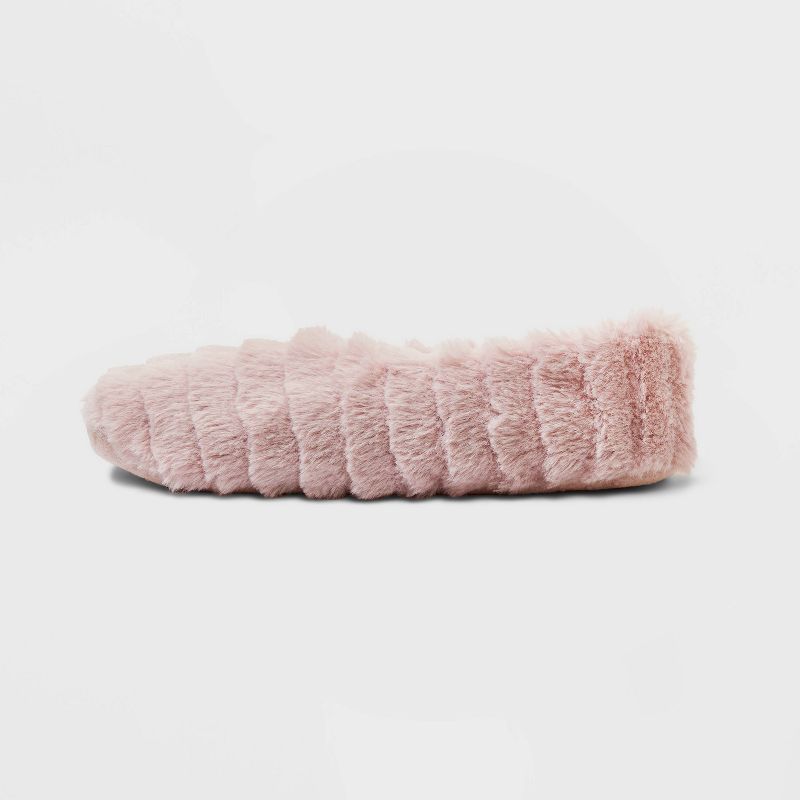 Women's Faux Fur Cozy Pull-On Slipper Socks, 3 of 13