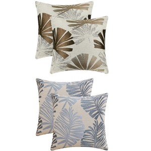 REGALWOVEN 4 Pcs Leaves Pattern Decorative Throw Pillow Covers for Home Decor 18" x 18" - 1 of 4