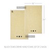 Black Stars Creme Hand Towel Set of 2 16x26 - 4 of 4