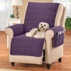 Collections Etc Quilted Textured Recliner Cover with Side Pockets - 2 of 3