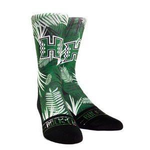 Rock Em Elite, Hawaii - Hawaiian Everglades, Licensed L/XL Crew Socks - 1 of 1