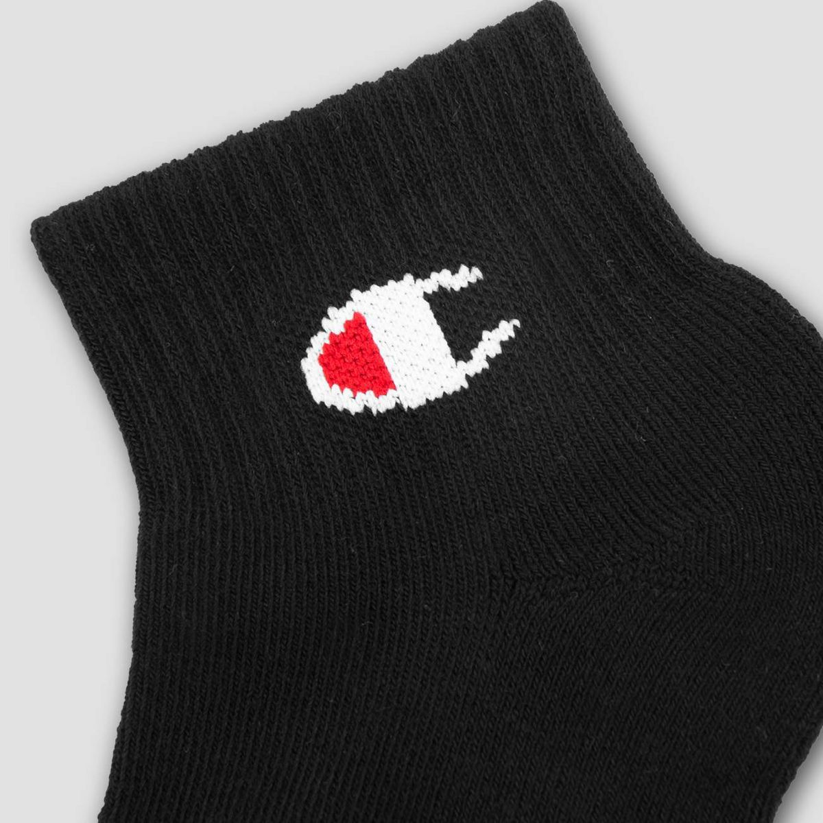 Champion Boys' 6pk Ankle Socks - Black - thumbnail 4