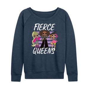 Women's - LOL Surprise! - Fierce Queens Lightweight French Terry Wide Neck Long Sleeve Shirt - 1 of 4