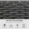 Outdoor Wicker Rocking Chair with Padded Cushions, Aluminum Furniture Rattan Porch Rocker Chair w/ Armrest for Garden, Patio, and Backyard - 4 of 4