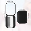 Unique Bargains Durable Foldable Mirror Comb for Curly Straight Hair 1 Pc - 2 of 4