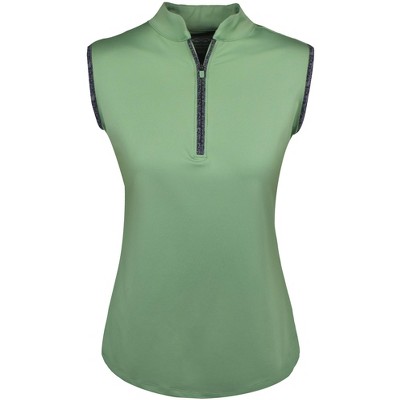 Snake Eyes Golf Ladies 1/4 Zip Sleeveless Mock Polo