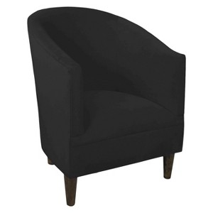 Skyline Custom Upholstered Tub Chair - Skyline Furniture , Velvet Black