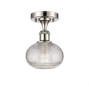 Ithaca - 1 Light Semi-Flush Mount In Industrial Style-8.25 Inches Tall and 6 Inches Wide - 1 of 1