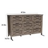 9 Drawers Dresser, Wood Rustic Chests of Drawers for TV Stand - 2 of 4