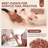 Saviland Pro 100PC Trainer Tip Refill System - Medical-Grade Acrylic Practice Tips for Nail Tech Certification Hand Kits. (Size: 100 Count) - 4 of 4