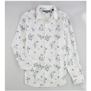 Perry Ellis Mens Stretch Floral Button Up Shirt - 1 of 2