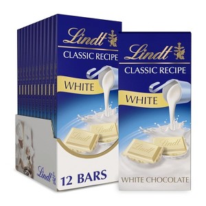 Lindt 4/6/12 Bars,  Classic Recipe White Chocolate Bar, White Chocolate Candy, 4.4 oz. - 1 of 4