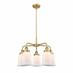 Canton - 5 Light Stem Hung Chandelier In Industrial Style-16.25 Inches Tall and 24 Inches Wide - 1 of 1