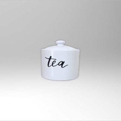 white tea coffee canisters