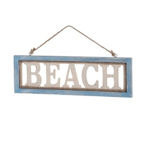 Beachcombers Beach Long Sign Wall Coastal Plaque Sign Wall Hanging Decor Decoration For The Beach 11.75 x 0.5 x 3.75 Inches. - 1 of 2