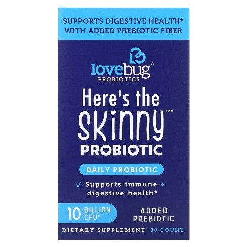 Lovebug Probiotics Here's The Skinny Probiotic, 10 Billion Cfu, 30 ...