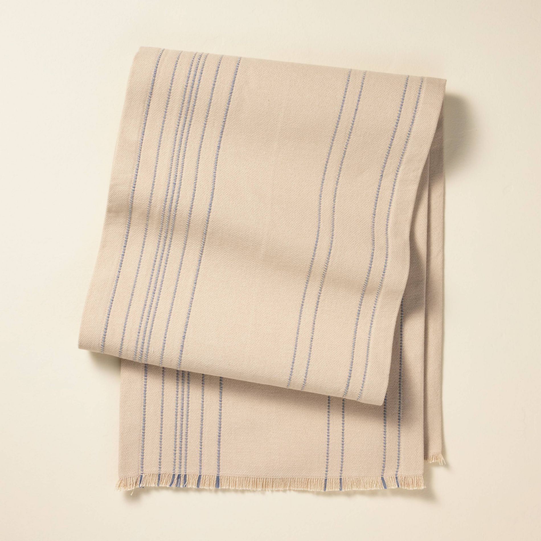 Striped Table Runner Natural/Blue - Hearth & Hand™ with Magnolia